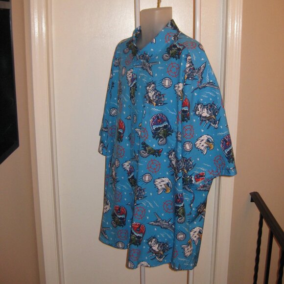 Roosevelts Top Gun Wingman RSVLTS Shirt Men's Blue Maverick Goose Size 4 -5 XL - Picture 2 of 12